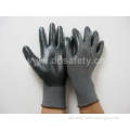 Grey Nylon Shell Black Nitrile Coated Work Glove (DNN412)